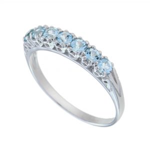 Blue Topaz Band Ring (R0042)