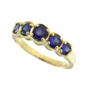 Blue Sapphire Band Ring (R0595)
