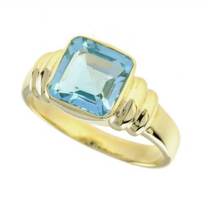 Blue Topaz Engagement Ring (R0674)