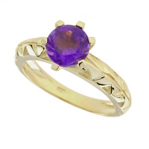 Amethyst Solitarie Ring (R0784)