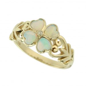 Opal Diamond Cluster Ring (R0900)