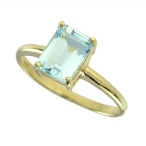 Blue Topaz Solitaire Ring (R1075)