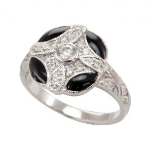 Diamond Enamel Cluster Ring (R2400)