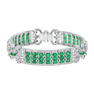 Emerald Diamond Bracelet (B0342)