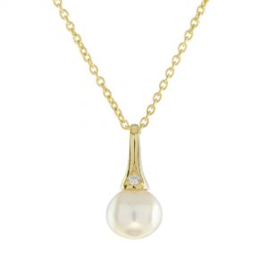 Pearl Diamond Necklace (N4273)