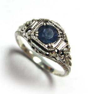 Blue Sapphire Solitaire Ring (R0920)