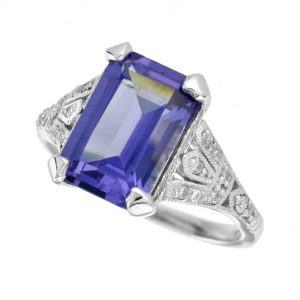 Alexandite Diamond Engagement Ring (R4825)