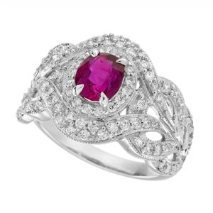 Ruby Diamond Engagement Ring (R5755)