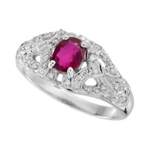 Ruby Diamond Engagement Ring (R5756)