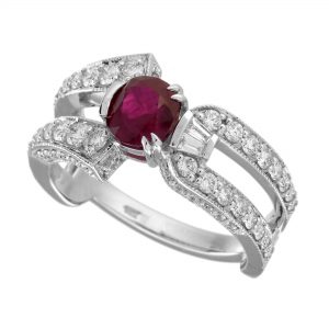 Ruby Diamond Engagement Ring (R5757)