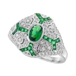 Emerald Diamond Ring (R5854-2)