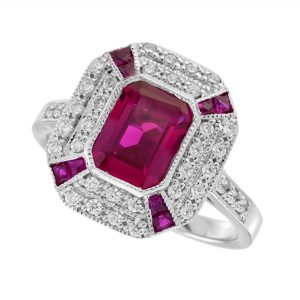 Ruby Diamond Engagement Ring (R5867)