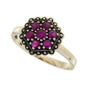 Ruby Flower Ring (R5890)