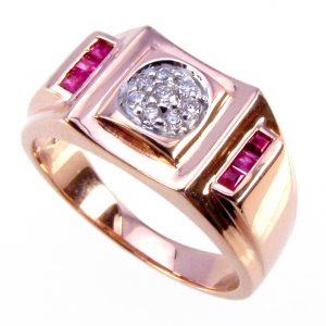 Ruby Diamond Band Ring (R2596)
