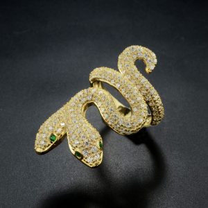 Emerald Diamond Cocktail Animal Ring (R3835)