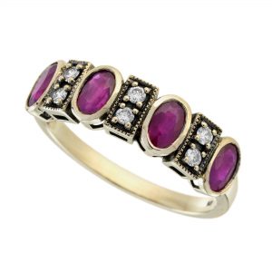Ruby Diamond Engagement Ring (R5899)