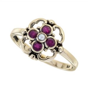Pearl Ruby Engagement Ring (R5912)