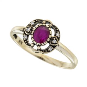 Ruby Diamond Engagement Ring (R5919)