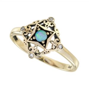 Opal Diamond Engagement Ring (R5920)