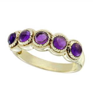 Cabochon Amethyst Eternity Ring (R0263)