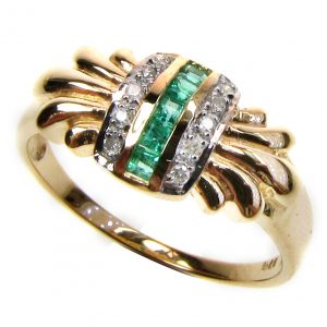 Emerald Diamond Ring (R1453)