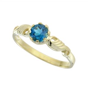 London Blue Topaz Solitarie Ring (R5889)