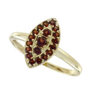 Garnet Three Stone Ring (R5908)