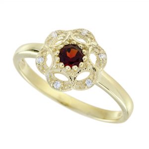 Garnet Diamond Ring (R5913)