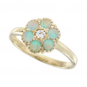 Diamond Opal Cluster Ring (R5914)