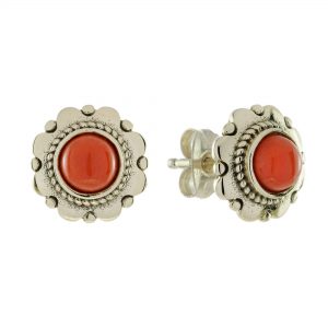 Coral Stud Earrings (E2381)