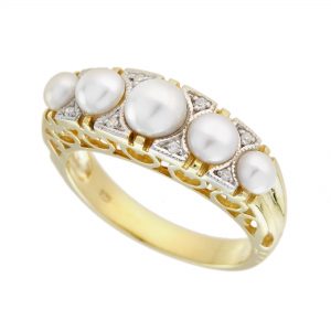 Pearl Diamond Eternity Ring (R0627)