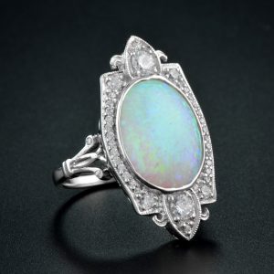 Opal Diamond Halo Cocktail Ring (R2676)