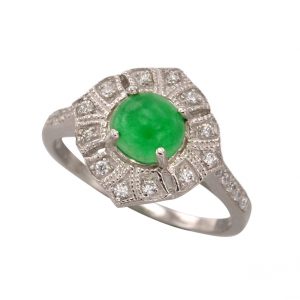Jade Diamond Solitarie Ring (R2920)