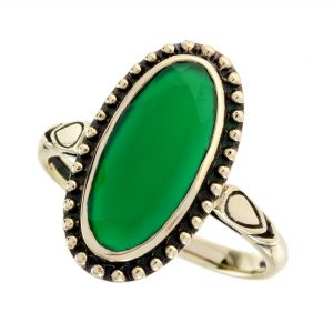 Green Agate Engagement Ring (R5211)