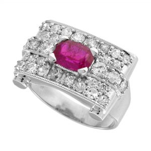 Ruby Diamond Cocktail Ring (R5961)